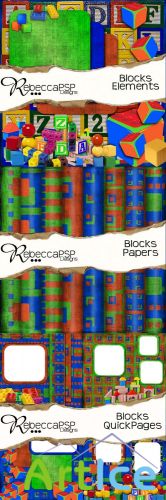 Scrap Set - Blocks PNG and JPG Files