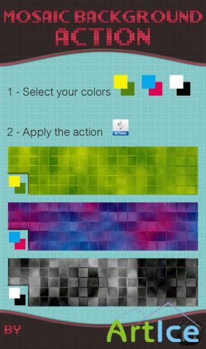 Mosaic Background Photoshop Actions