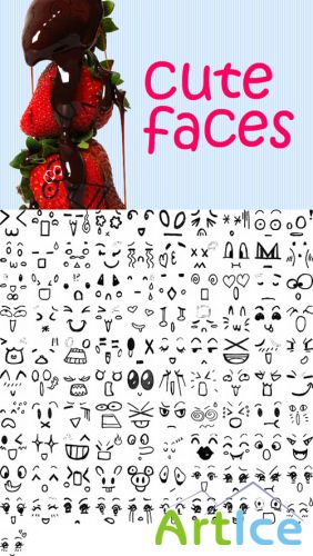 Cute Faces Photoshop Brushes