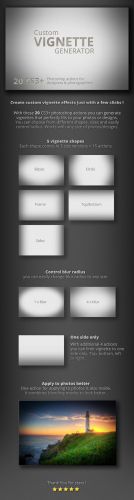 Vignette Generator Photoshop Actions