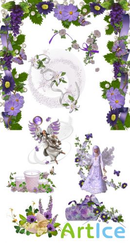 Scrap Kit - Beautiful Cluster 1 PNG FIles