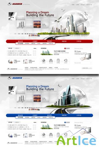 PSD Web Templates - Planning a Dream Building The Future