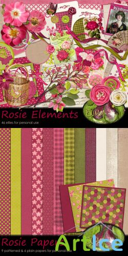 Scrap Set - Rosie PNG and JPG Files