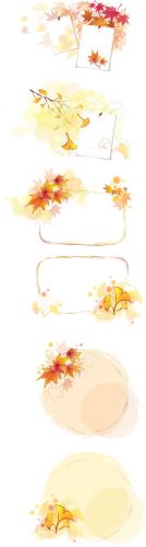 Vector Frames Autumn Leaves 2