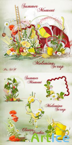 Scrap Set - Summer Moment PNG and JPG Files