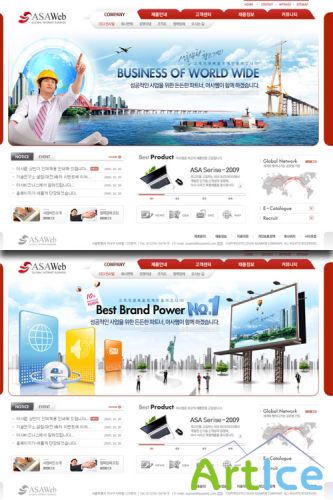 PSD Web Templates - Business Of World Wide