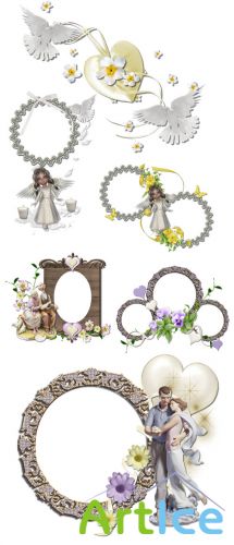 Scrap Set - Love and Angels PNG Files