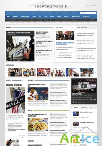 GavicK - GK The World News II v2.14 Template For Joomla 3.0