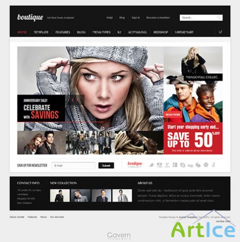 GavicK - GK Boutique v2.14.1 Template For Joomla 3.0