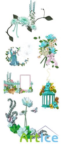 Scrap Set - The Magic of Flowers PNG Files