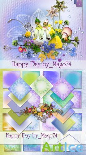 Scrap Set - Happy Day PNG and JPG Files