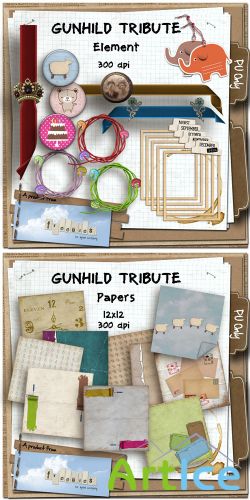 Scrap Set - Gunhild Tribute PNG and JPG Files