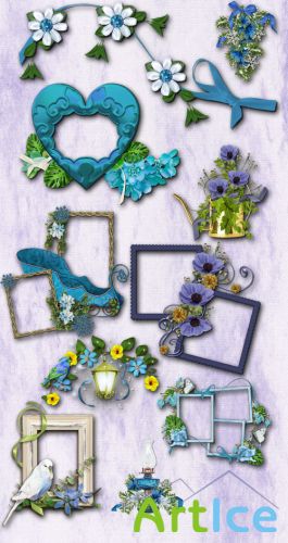 Scrap Set - Purple Splendor PNG and JPG Files