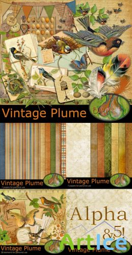 Scrap Set - Vintage Plume Mega Set !!