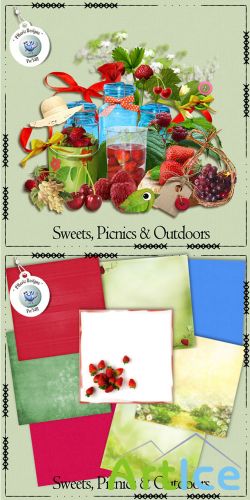 Scrap Set - Sweets, Picnics & Outdoors PNG and JPG Files