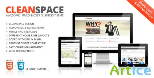 ThemeForest - CleanSpace Retina Ready Web Template