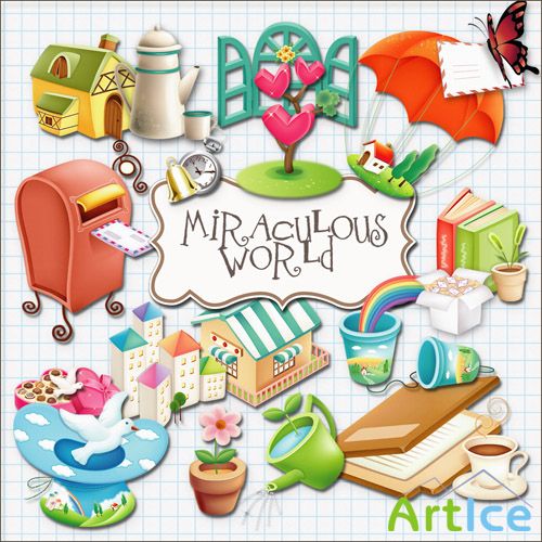 Scrap Set - Miraculous World PNG Files