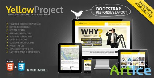 ThemeForest - YellowProject Bootstrap Responsive Template