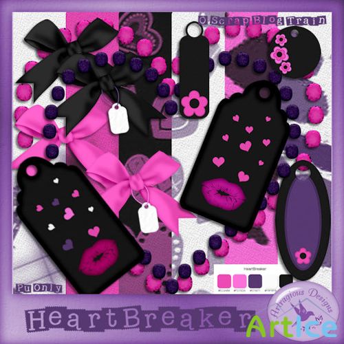 Scrap Set - Heart Breaker PNG and JPG Files