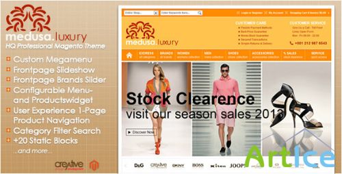 ThemeForest - Exdress-Medusa Luxury Fashion Store Magento Theme v1.1