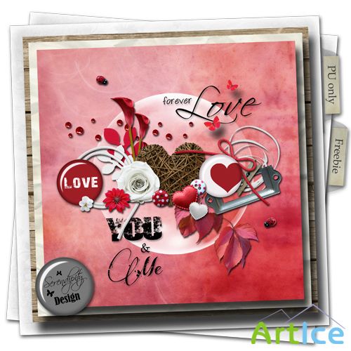 Scrap Set - Forever Love PNG and JPG Files