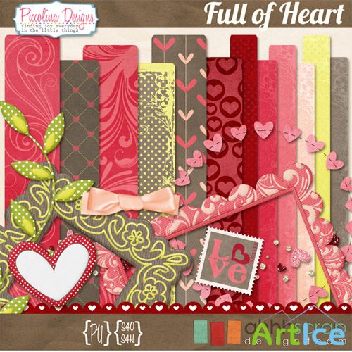 Scrap Set - Full of Heart PNG and JPG Files