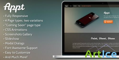 ThemeForest - Appt - A Fully Responsive App Landing Page