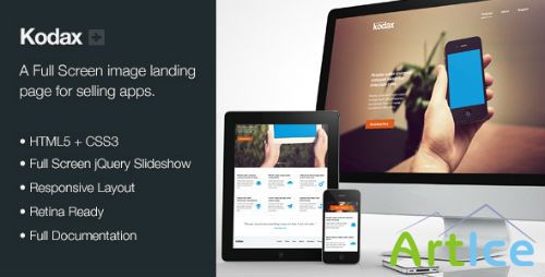 ThemeForest - Kodax - Full Screen Landing Page