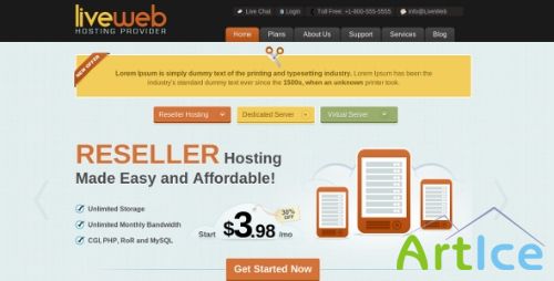 ThemeForest - LiveWeb v1.0 - WordPress Web Hosting Template