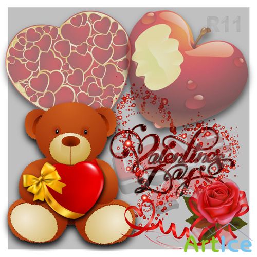 Scrap Set - Happy Valentins Day 2 PNG Files