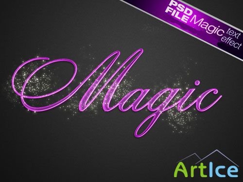 Magic Text Effect PSD Template