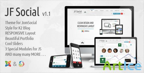 ThemeForest - JF Social v1.1 - Joomla 2.5 JomSocial Template