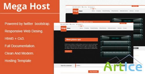 ThemeForest - Mega Host - Retina and Responsive template