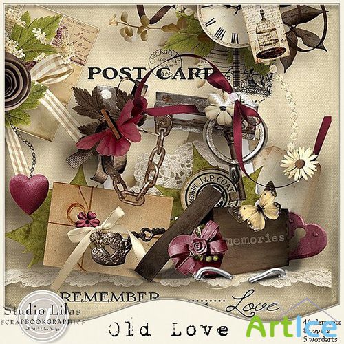 Scrap Set - Old Love PNG and JPG Files