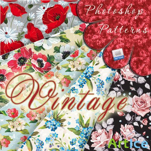 Vintage Floral Photoshop Patterns