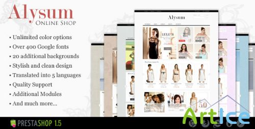 ThemeForest - Alysum v1.3 - eCommerce / PrestaShop Template - FULL