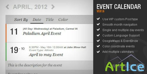 CodeCanyon - AJDE Event Calendar v1.6 WordPress Plugin