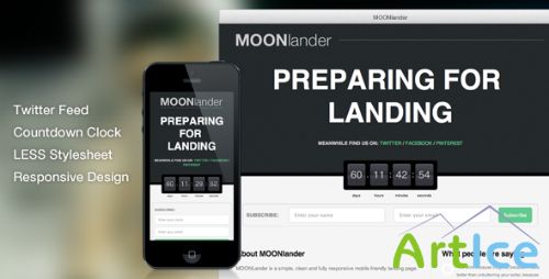 ThemeForest - MOONlander: Responsive Countdown Landing Page