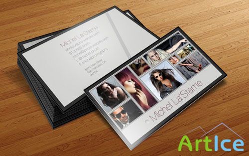 Photographer Business Card PSD Template #1