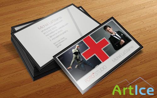 Photographer Business Card PSD Template #2