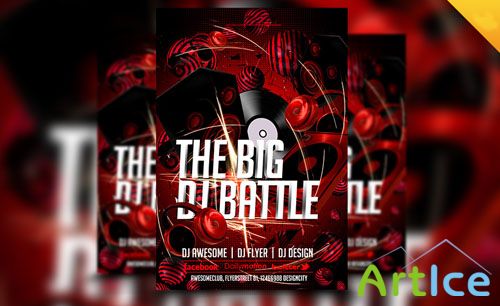 DJ Battle Party Flyer/Poster PSD Template