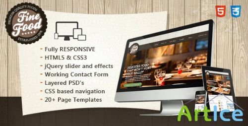 ThemeForest - Fine Food - Restaurant HTML5 Theme