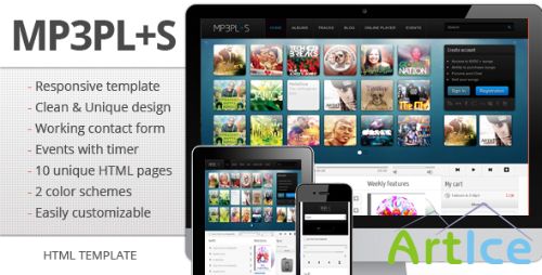 ThemeForest - mp3Plus - Responsive Music HTML template