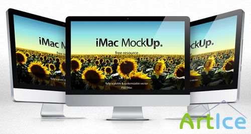 iMac Mockup PSD Template