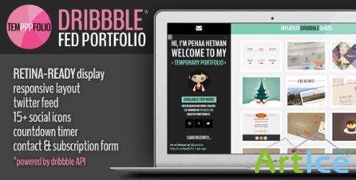 ThemeForest - Tempppfolio - Dribbble Fed Portfolio