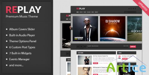 ThemeForest - Replay v1.6 - Responsive Music WordPress Theme