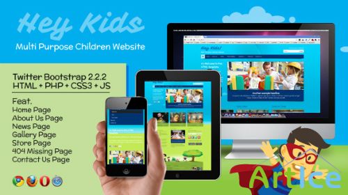 ThemeForest - Hey Kids - Responsive Multipurpose Children Web