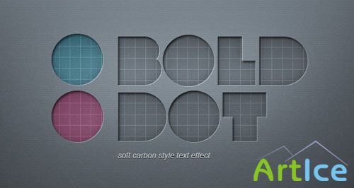 Soft Carbon Text Effect PSD Template