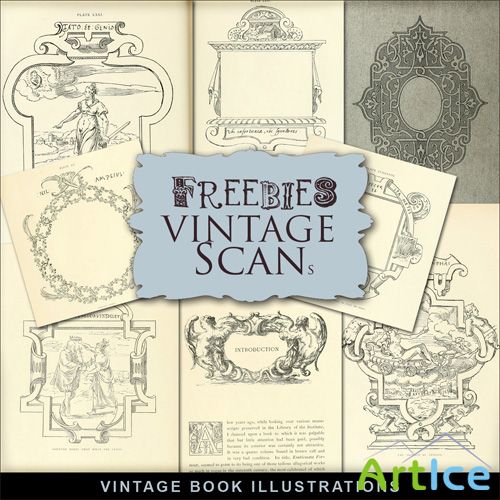 Scrap-kit - Vintage Book Illustrations 2