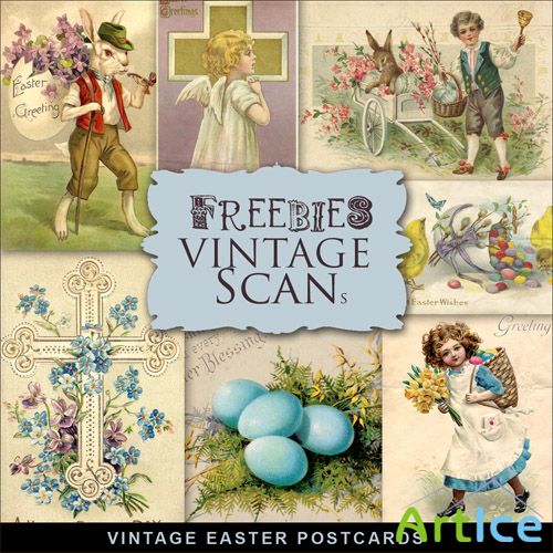 Scrap-kit - Vintage Easter Postcards 2013